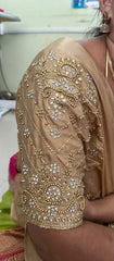 NR859GD -Gold Colour Computer Maggam Work Blouse