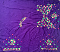 NR484V - Violet Colour Computer Multi Colour Work Blouse