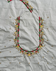 NR475OW - Off White Colour Computer Multi Work Blouse