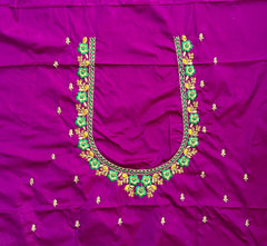 NR485MP -Magenta Pink Colour Computer Multi Work Blouse