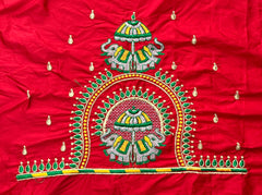 NR482R - Red Colour Computer Multi Work Blouse