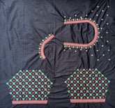 NR499BL- Black Colour Computer Multi Work Blouse