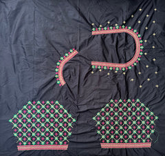 NR499BL- Black Colour Computer Multi Work Blouse