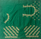 NR403G -Green Colour Computer Work Blouse