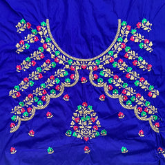 NR484IB -Ink Blue Colour Computer Multi Work Blouse