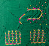 NR494G -Green Colour Computer Work Blouse