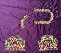 NR468WN -Wine Colour Computer Multi Work Blouse