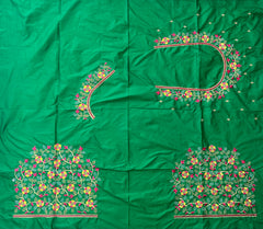 NR495G-Green Colour Computer Multi Work Blouse