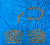 NR1300SB -Sky Blue Colour Computer Maggam Work Blouse