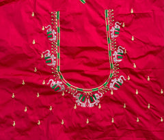 NR482TP -Tomato Pink Colour Computer Multi Work Blouse