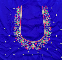 NR495IB-Ink Blue Colour Computer Multi Work Blouse