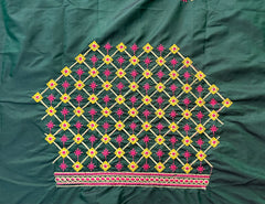 NR499BG- Bottle Green Colour Computer Multi Work Blouse