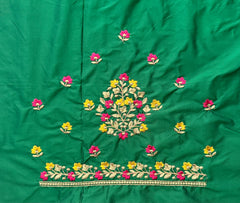 NR484G -Green Colour Computer Multi Work Blouse