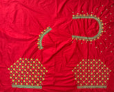 NR499R- Red Colour Computer Multi Work Blouse