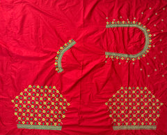 NR499R- Red Colour Computer Multi Work Blouse