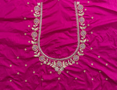 NR410P -Pink Colour Computer Work Blouse