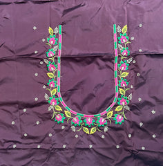 NR479CF - Coffee Colour Computer Multi Work Blouse