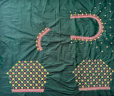 NR499BG- Bottle Green Colour Computer Multi Work Blouse