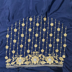 NR404NB -Navy Blue Colour Computer Work Blouse