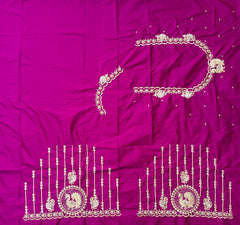 NR397MP - Magenta Pink Colour Computer Work Blouse