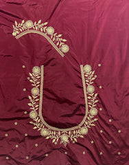 NR409M -Maroon Colour Computer Work Blouse