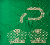 NR859G - Green Colour Computer Maggam Work Blouse