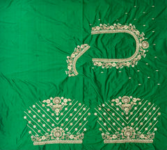 NR859G - Green Colour Computer Maggam Work Blouse