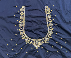 NR410NB -Navy Blue Colour Computer Work Blouse