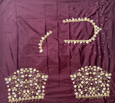 NR1299CF -Coffee Colour Computer Maggam Work Blouse