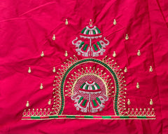 NR482TP -Tomato Pink Colour Computer Multi Work Blouse