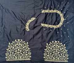 NR398BL - Black Colour Computer Work Blouse