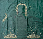 NR928BBG -Bottle Green Colour Maggam Work Blouse