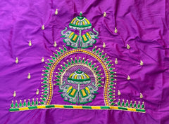 NR482PR - Purple Colour Computer Multi Work Blouse