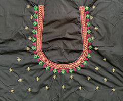 NR499BL- Black Colour Computer Multi Work Blouse