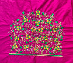 NR495P- Pink Colour Computer Multi Work Blouse