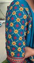 NR499RG- Rama Green Colour Computer Multi Work Blouse