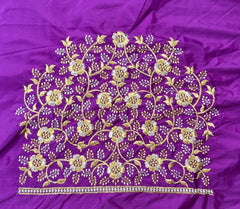 NR400PR -Purple Colour Computer Work Blouse