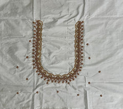 NR699OW - Off White Colour Maggam Work Blouse