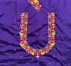 NR468VL -Violet Colour Computer Multi Work Blouse