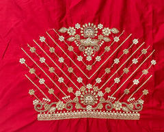 NR859R -Red Colour Computer Maggam Work Blouse