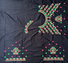 NR484BL -Black Colour Computer Multi Work Blouse