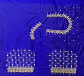 NR929IB- Ink Blue Colour Computer Maggam Work Blouse