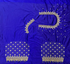 NR929IB- Ink Blue Colour Computer Maggam Work Blouse