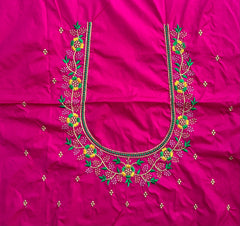 NR495P- Pink Colour Computer Multi Work Blouse