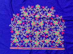 NR495IB-Ink Blue Colour Computer Multi Work Blouse