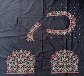 NR495BL- Black Colour Computer Multi Work Blouse