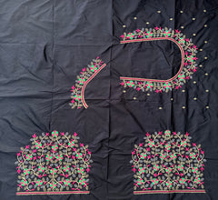 NR495BL- Black Colour Computer Multi Work Blouse