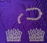 NR410V -Violet Colour Computer Work Blouse