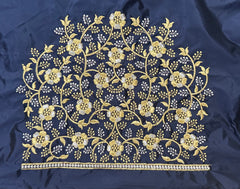 NR400NB -Navy Blue Colour Computer Work Blouse