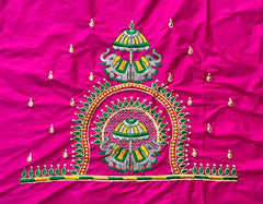 NR482P - Pink Colour Computer Multi Work Blouse